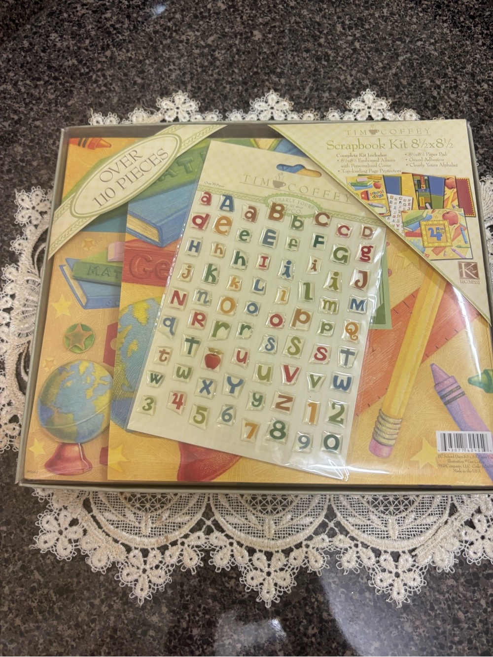 NEW K & Company Tim Coffey Back to School Scrapbook Kit 8 1/2 x 8 1/2